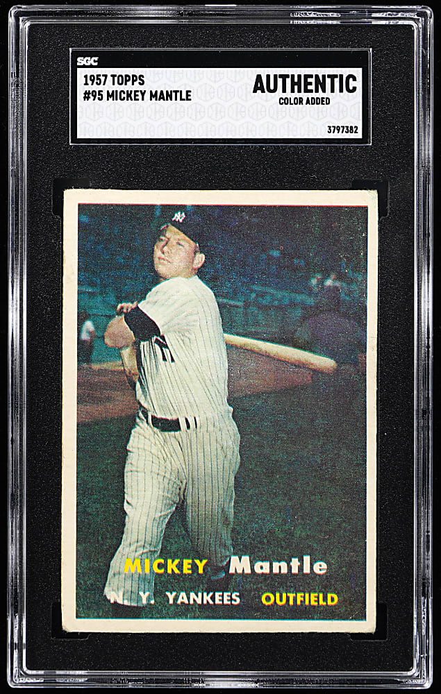 1957 Topps #95 Mickey Mantle SGC Authentic