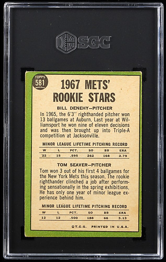 1967 Topps #581 Tom Seaver Rookie High Number SGC VG 3