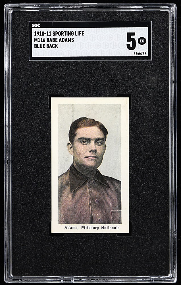 1910-1911 M116 Sporting Life Babe Adams Blue Back SGC EX 5