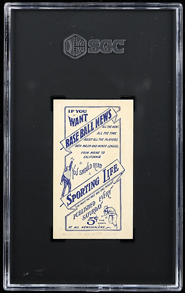 1910-1911 M116 Sporting Life Babe Adams Blue Back SGC EX 5