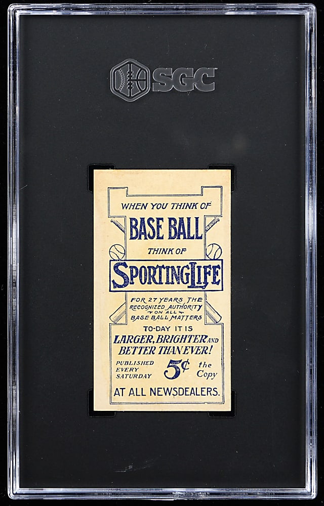 1910-1911 M116 Sporting Life Red Dooin Pastel Background SGC EX/NM 6