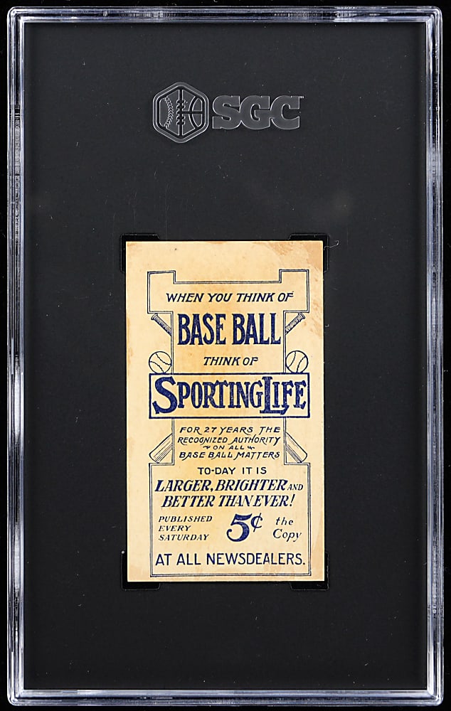1910-1911 M116 Sporting Life Hal Chase Pastel Background SGC GOOD+ 2.5