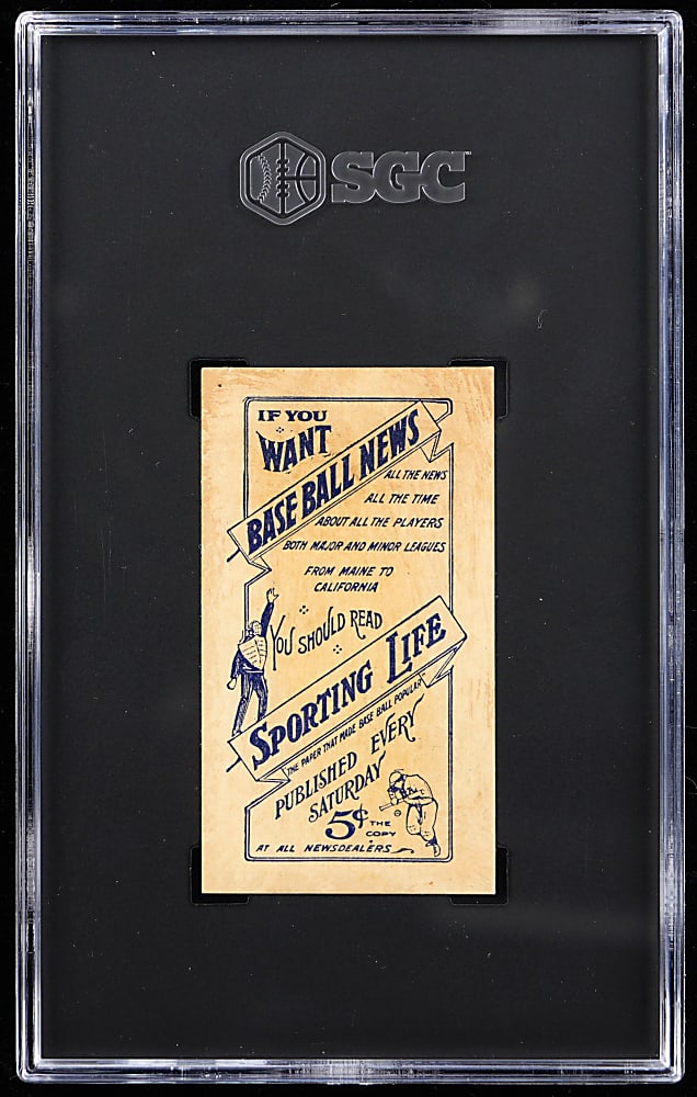 1910-1911 M116 Sporting Life Rube Waddell Blue Back SGC GOOD 2