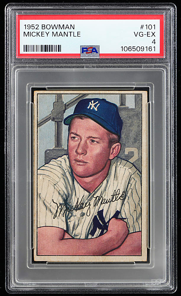 1952 Bowman #101 Mickey Mantle PSA VG-EX 4