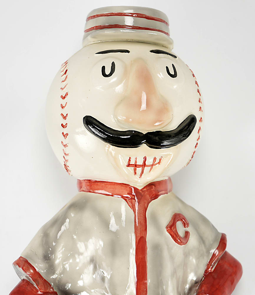 1950s Gibbs-Conner Cincinnati Reds Mr. Redlegs 25-Inch Promotional Porcelain Statue - Exceptionally Rare