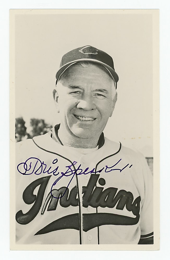 Tris Speaker Cleveland Indians Signed Photo Postcard