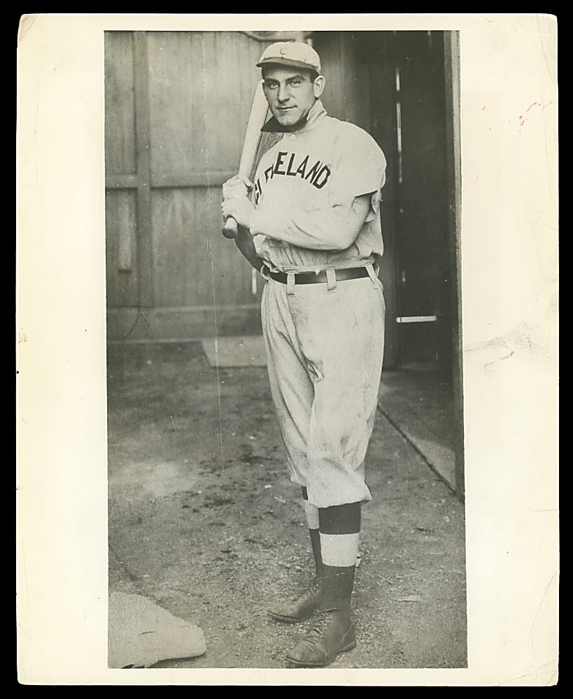 1952 Larry (Nap) Lajoie Boldly Signed 3x5 Index Card with Full JSA LOA & International News Photos Inc. 8x10 Photograph