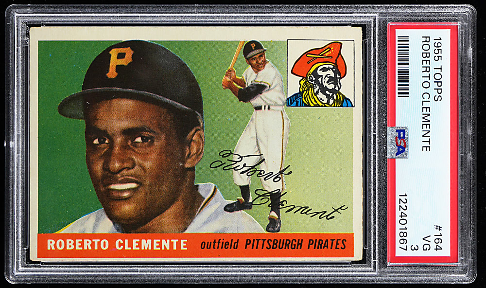 1955 Topps #164 Roberto Clemente Rookie PSA VG 3