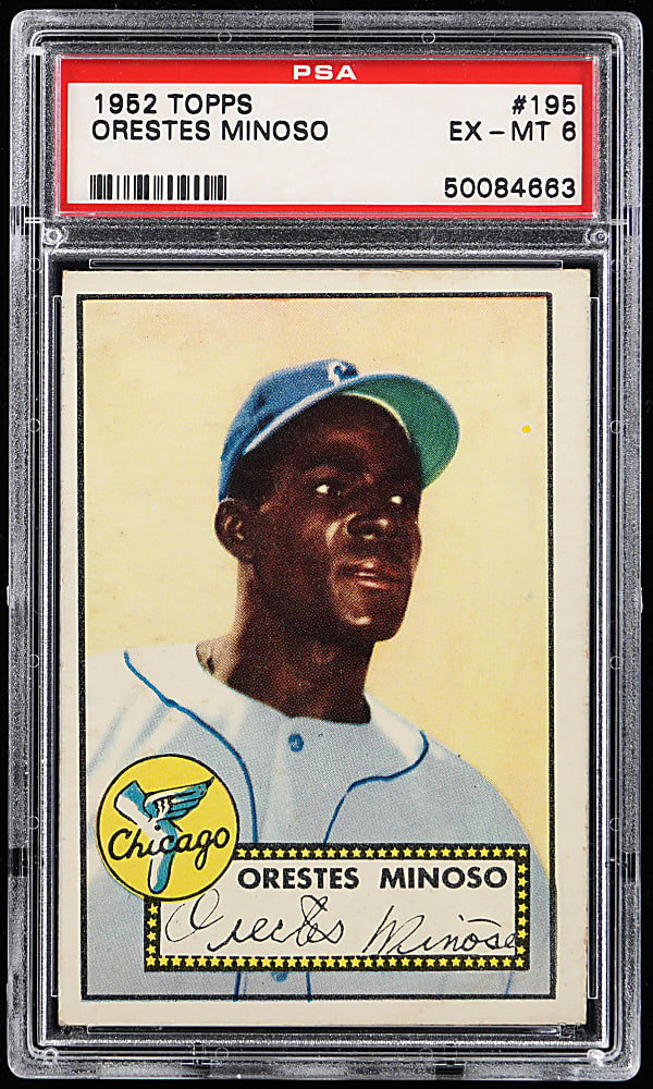 1952 Topps #195 Orestes "Minnie" Miñoso Rookie PSA EX-MT 6