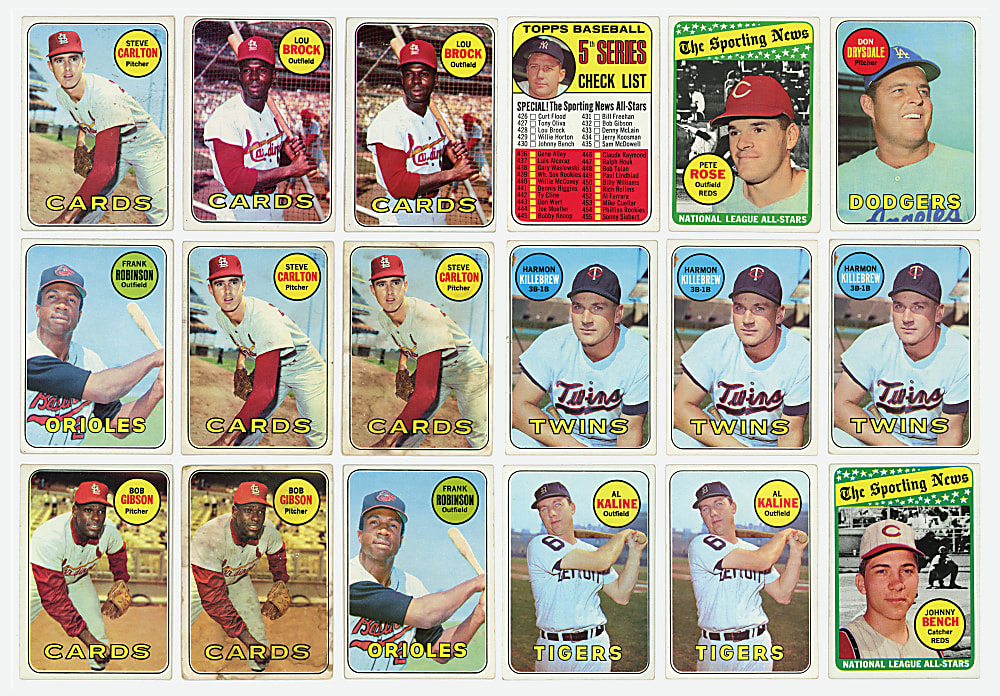 1969 Topps Collection (750+) with (90+) Hall of Famers Including Aaron, Mantle & Mays