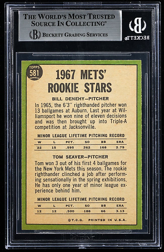 1967 Topps #581 Tom Seaver Rookie BGS NM+ 7.5