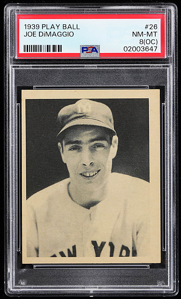 1939 Play Ball #26 Joe DiMaggio PSA NM-MT 8 (oc)