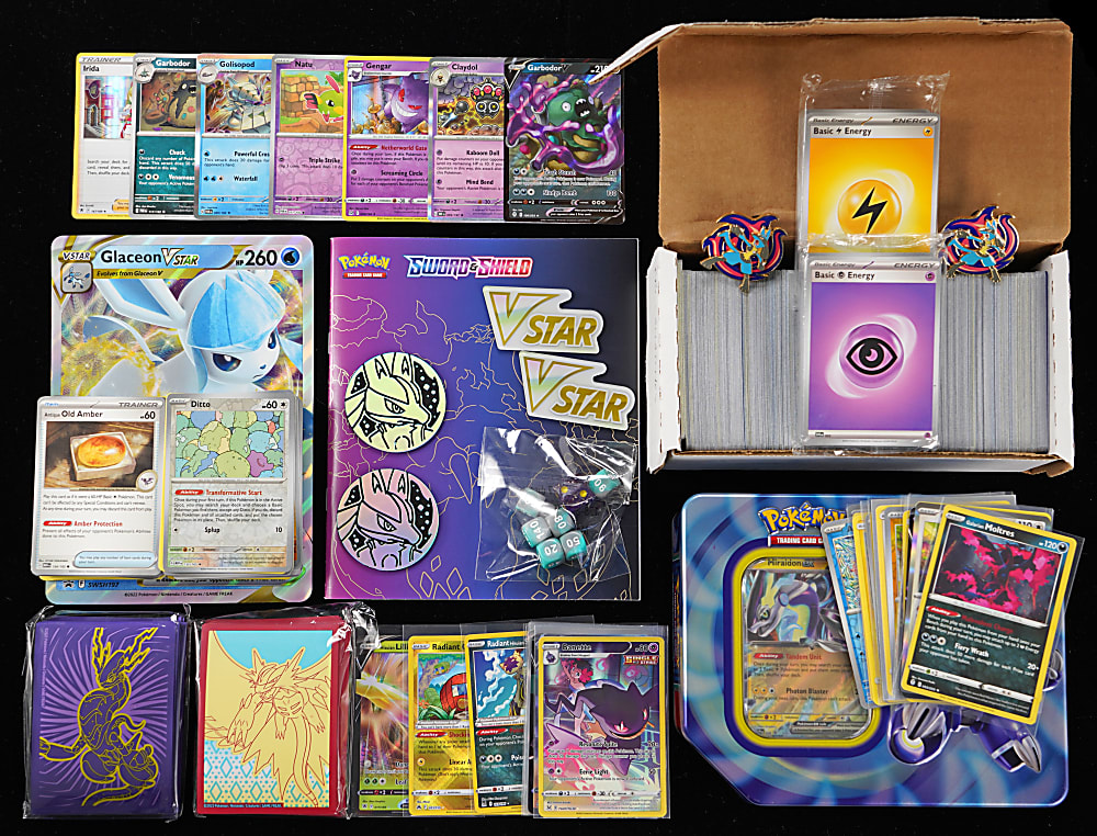2016-2024 Pokémon Mini Treasure Chest (700+) Including (12) Modern Unopened Booster Packs & Extras