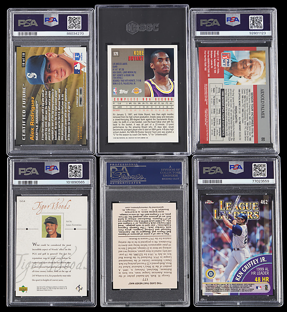 1990-2013 Multi-Sport PSA & SGC Graded Superstar Collection (6) with (4) GEM MINT 10