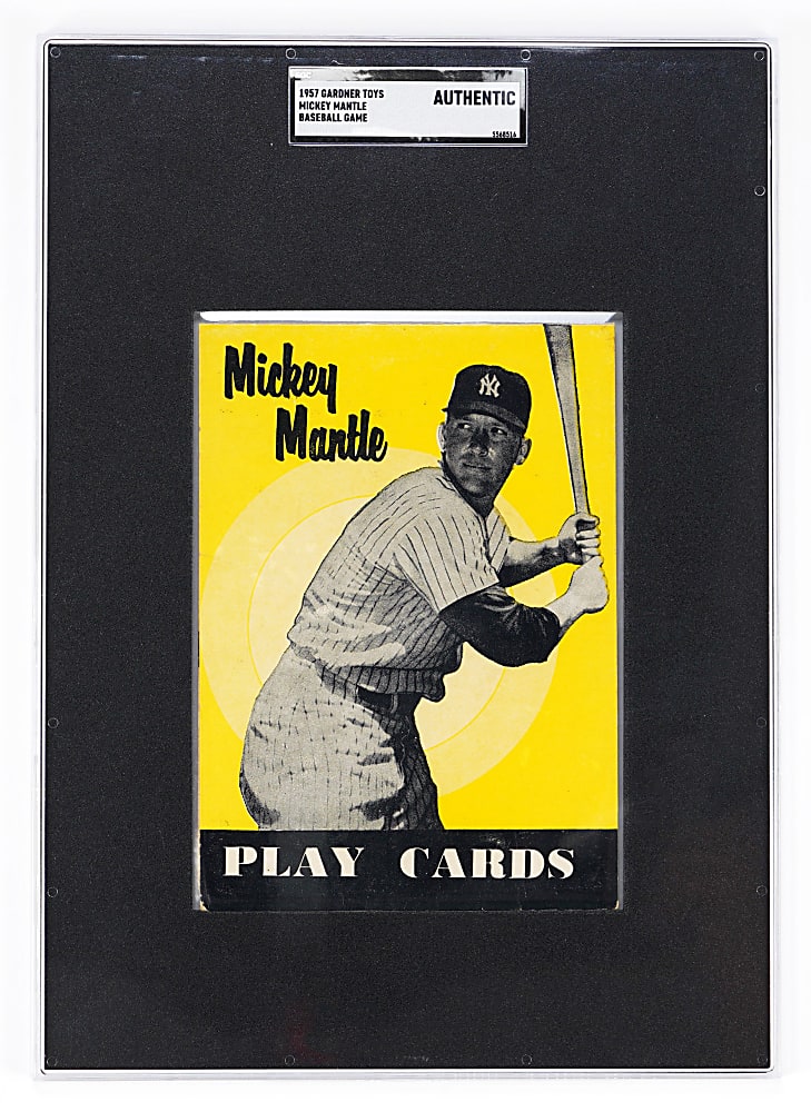 1957 Gardner Toys Mickey Mantle Baseball Game SGC Authentic with Stat Card