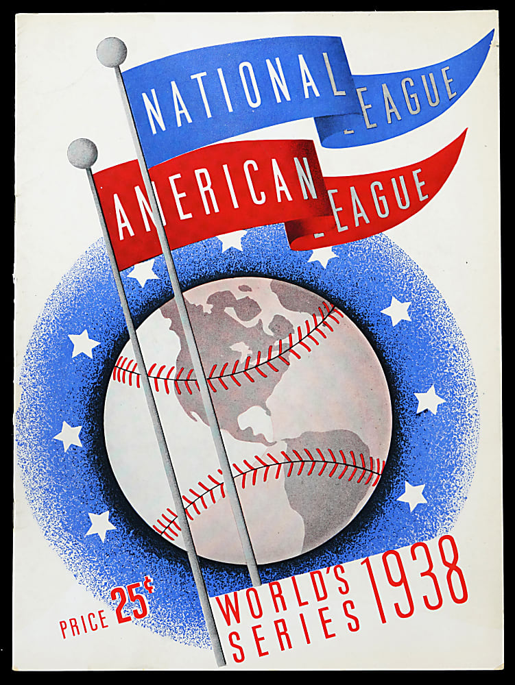 1938 World Series New York Yankees at Chicago Cubs Program with Gehrig - Signed by Gabby Hartnett