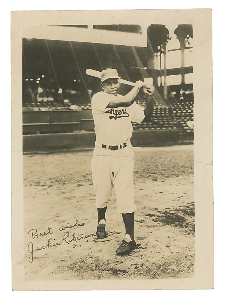 1950s Jackie Robinson 5x7 Promotional Photograph with Barney Stein 1950 Bowman Image! - Possibly Unique