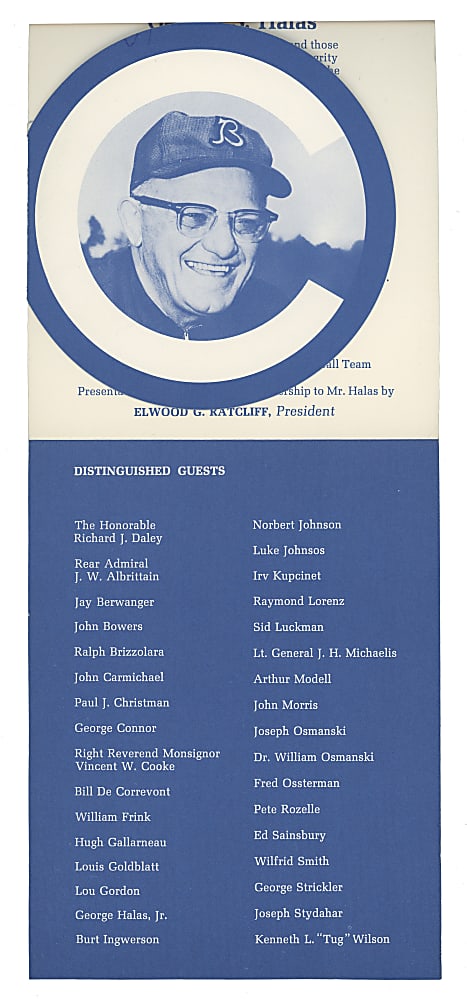 1968 Vince Lombardi Signed Chicago Athletic Association 3rd Annual Sports Night-Stag Banquet Program