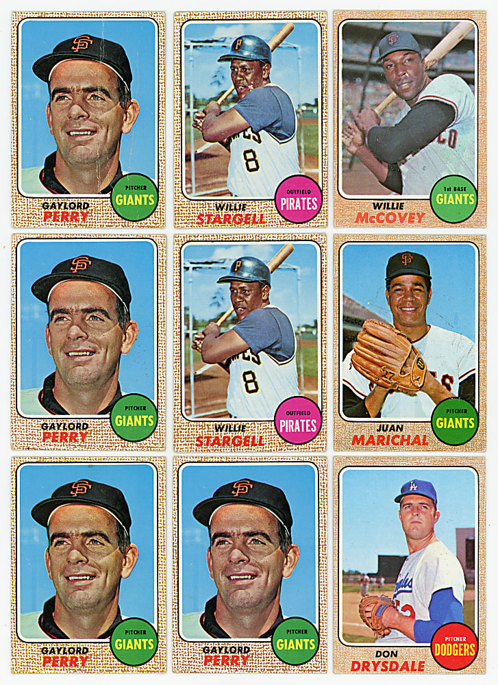 1968 Topps Collection (545) with (90+) Hall of Famers Including (3) Clemente, Aaron & Mays