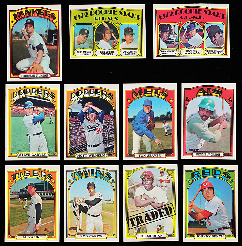 1972 Topps Complete Set (787) Plus 2 Variations & 9 PSA/SGC Graded - Sharp!