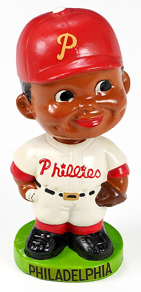 1962 Philadelphia Phillies Black Face Bobble Head Doll with Box - Exceptional Condition