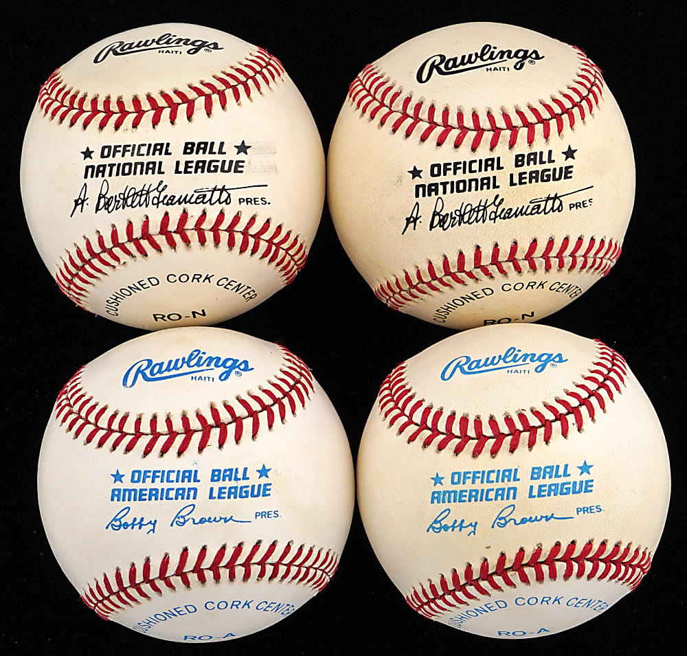 Hall of Famer Single-Signed Baseballs (4) with Ted Williams & Don Dysdale
