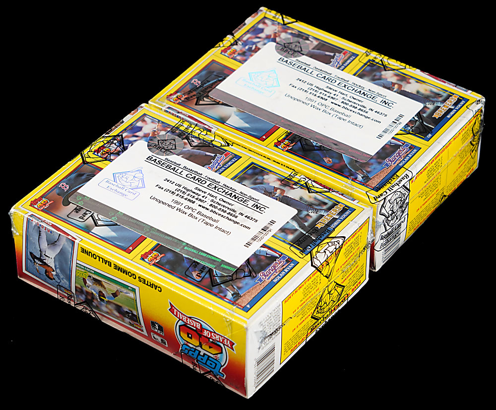 1991 O-Pee-Chee Unopened Wax Box Pair - Both BBCE