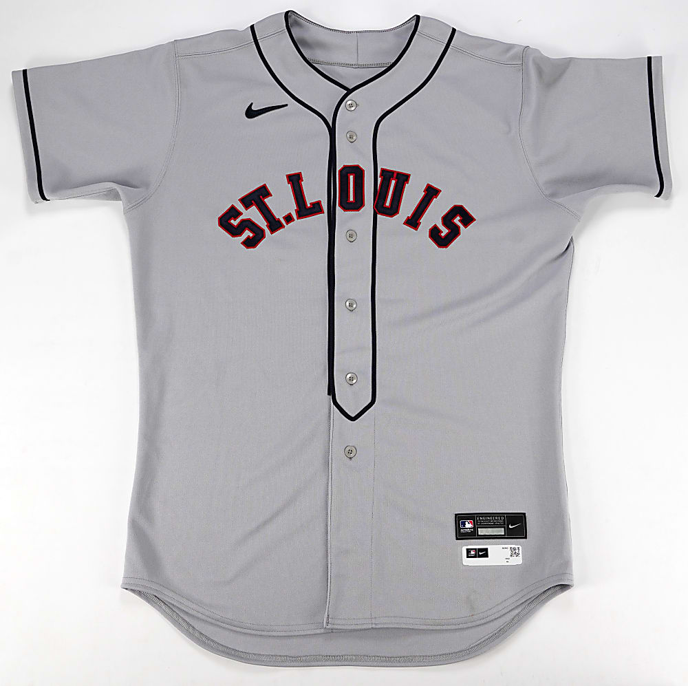 2022 Alec Burleson Signed St. Louis Cardinals Game-Used Throwback Alternate Jersey & Pants - Both MLB Holo