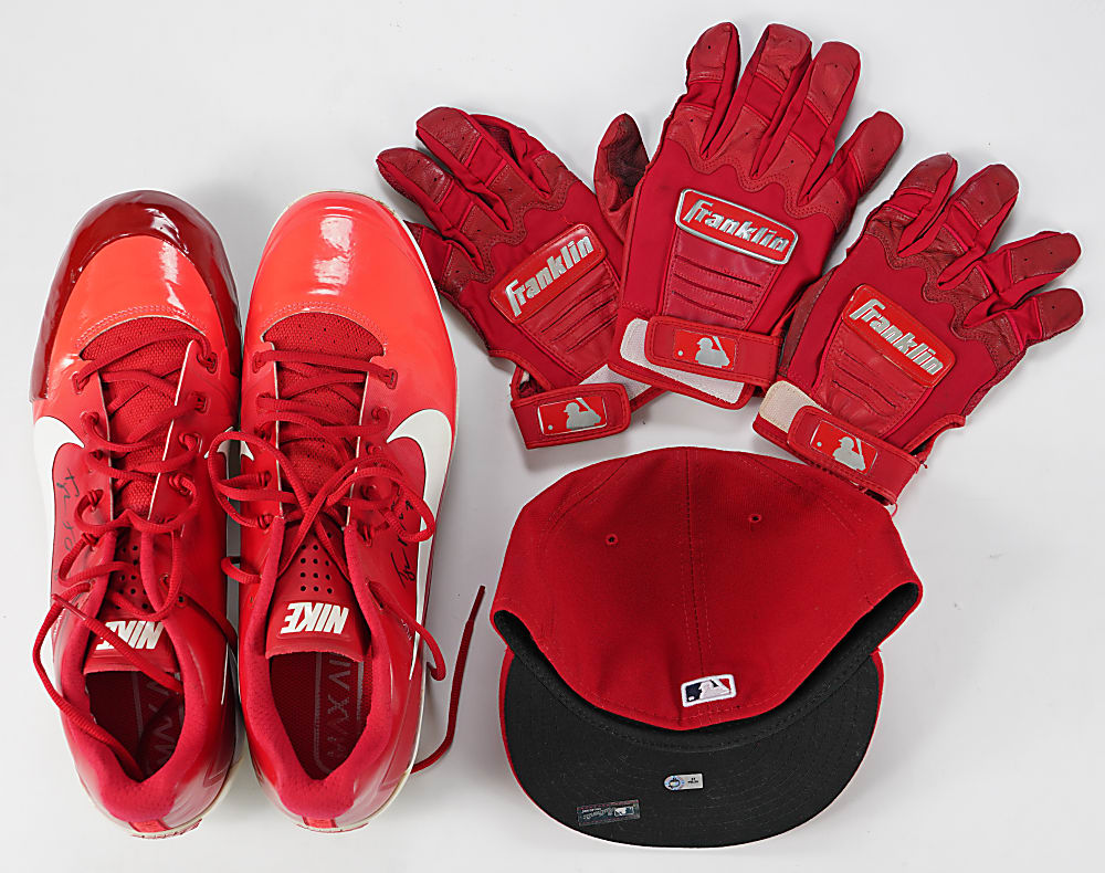 2012-2022 St. Louis Cardinals Signed Game-Used Equipment Collection (5) with Lars Nootbaar, Tommy Edman & David Freese