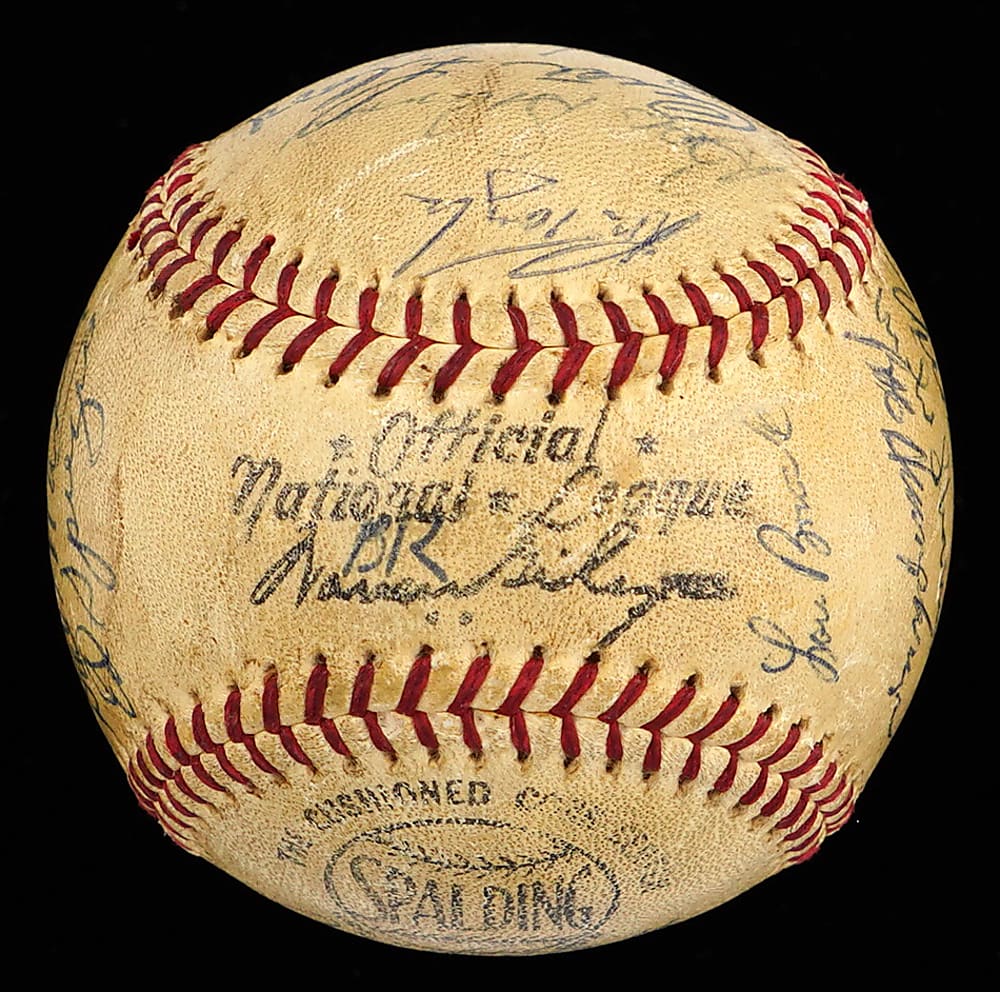 1964 World Champion St. Louis Cardinals Team-Signed ONL/Giles Baseball with (23) Signatures Including Bob Gibson, Lou Brock, Ken Boyer, Curt Flood