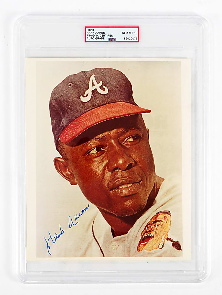 Hank Aaron Signed Limited-Edition Photograph Print - PSA GEM MINT 10 AUTO