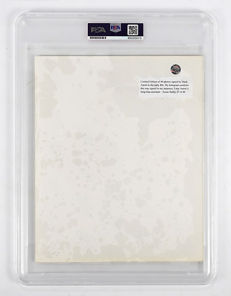 Hank Aaron Signed Limited-Edition Photograph Print - PSA GEM MINT 10 AUTO