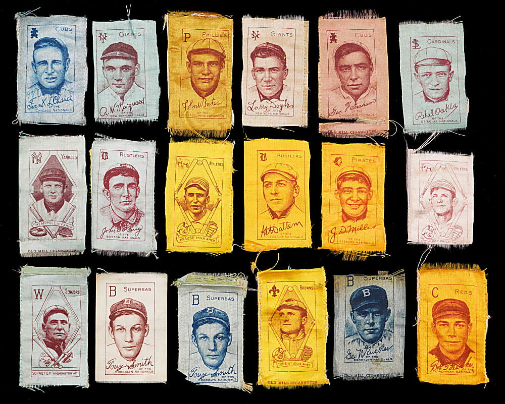 1911 S74 Tobacco Silks Collection (18) with (2) Hall of Famers