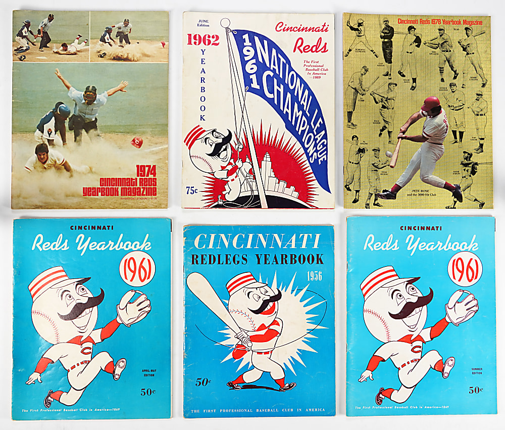 1956-1990 Cincinnati Reds Yearbook & Program Collection (13)