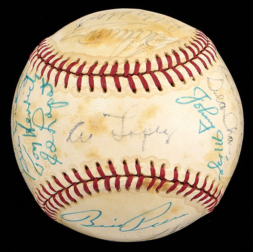 Hall of Famers & Stars Multi-Signed OAL/MacPhail Baseball with (23) Signatures Including Joe DiMaggio, Mel Allen, Bill Dickey