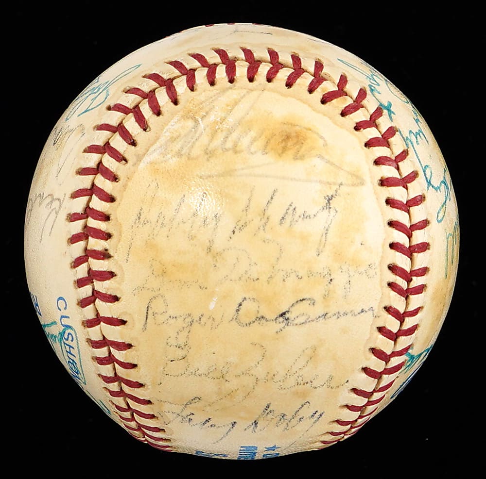 Hall of Famers & Stars Multi-Signed OAL/MacPhail Baseball with (23) Signatures Including Joe DiMaggio, Mel Allen, Bill Dickey