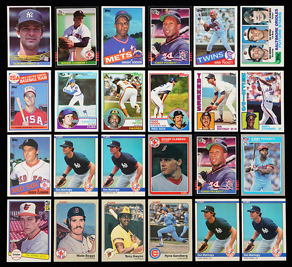 1982-1986 Donruss, Fleer & Topps Complete Set Collection (18) with Hall of Fame Rookies