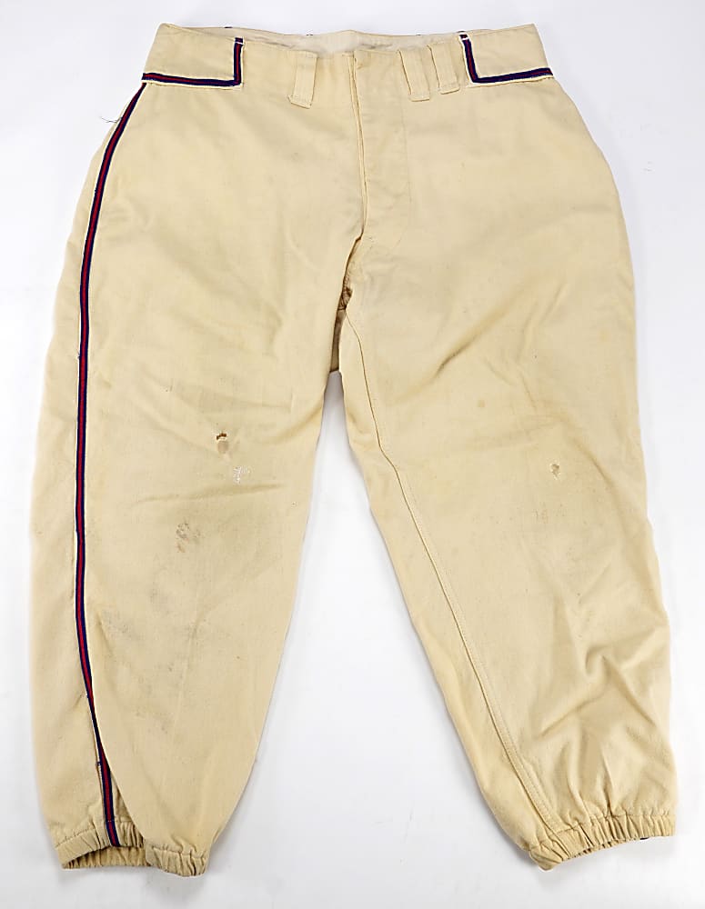 1943 Elbie Fletcher Pittsburgh Pirates Home Game-Used Jersey and Pants with Phil Wood LOA - Extremely Rare Style
