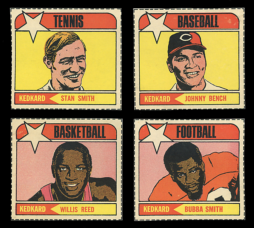 1971 Keds Kedkards Multi-Sport Group (4) with Johnny Bench