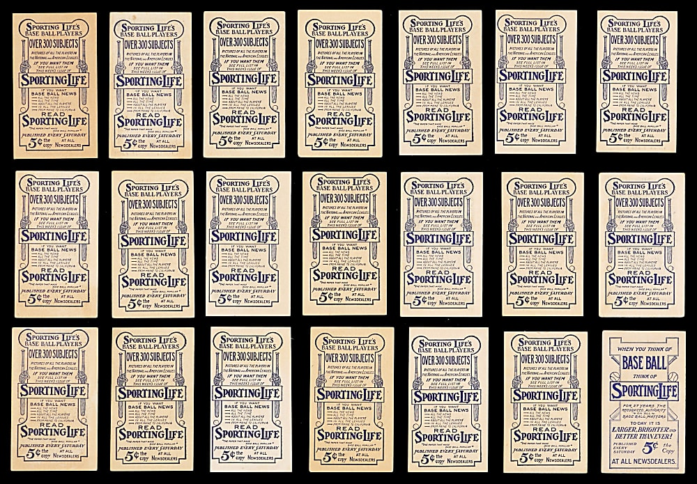 1910-1911 M116 Sporting Life Partial Set (146) with (23) Type 3 Backs