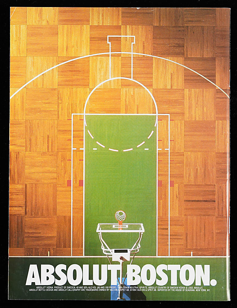 4/21/95 Red Auerbach Signed Boston Celtics Program from Final Boston Garden Game