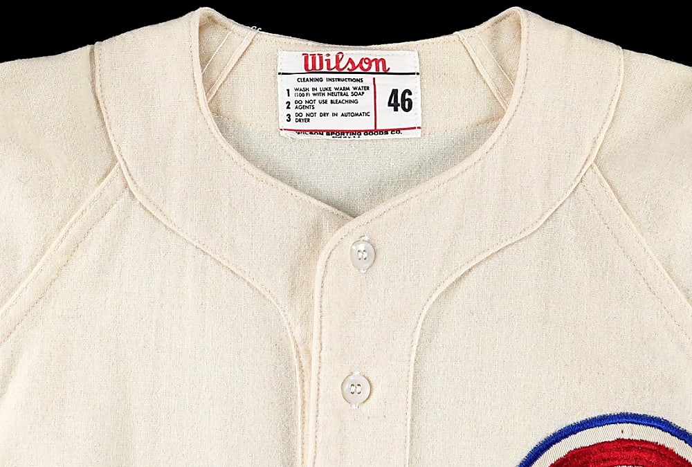1950s Chicago Cubs #11 Salesman's Sample Jersey & Pants Ensemble with Phil Wood LOA - Superb Condition