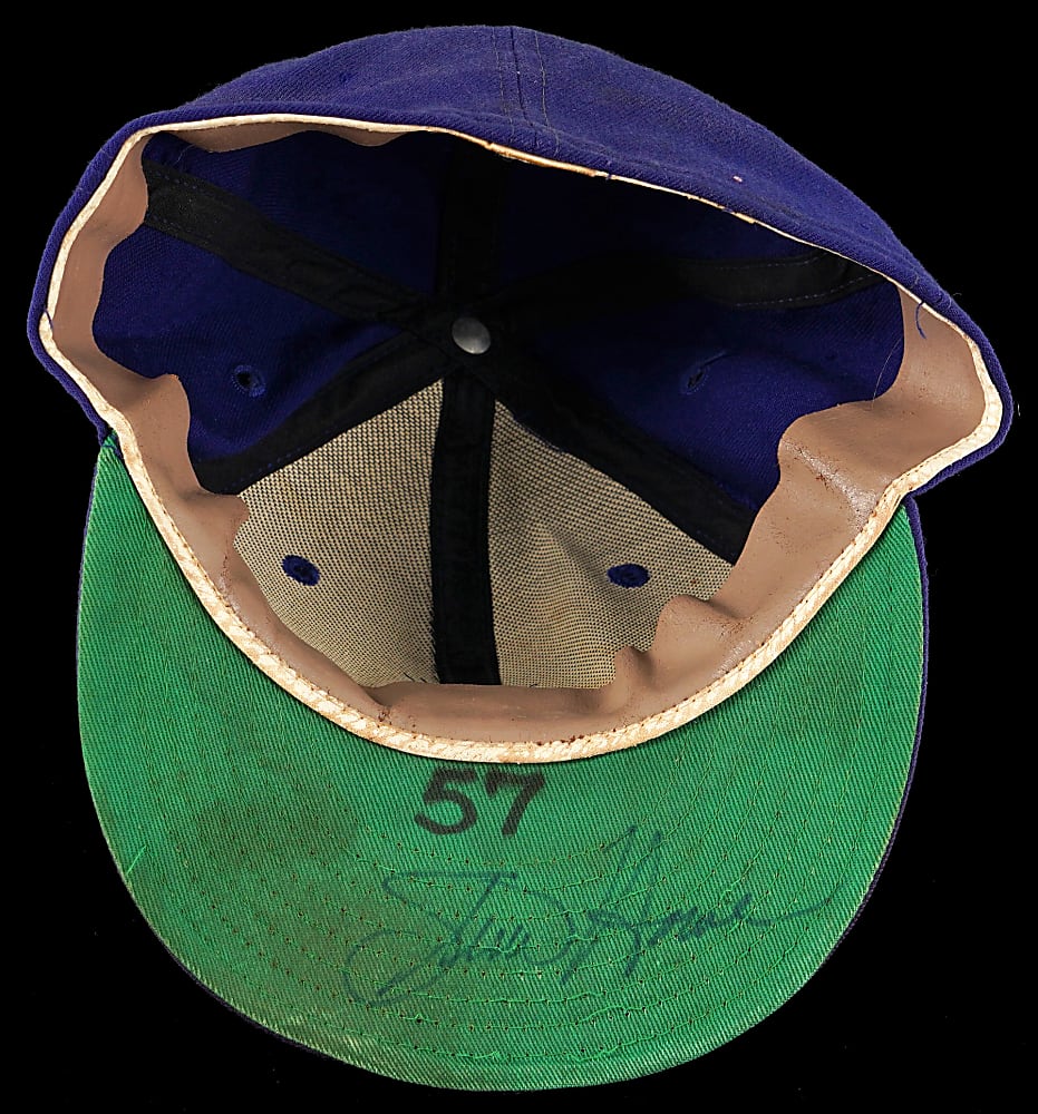 1980s Steve Howe Signed Los Angeles Dodgers Cap with Game-Use Attribution - Phil Wood LOA