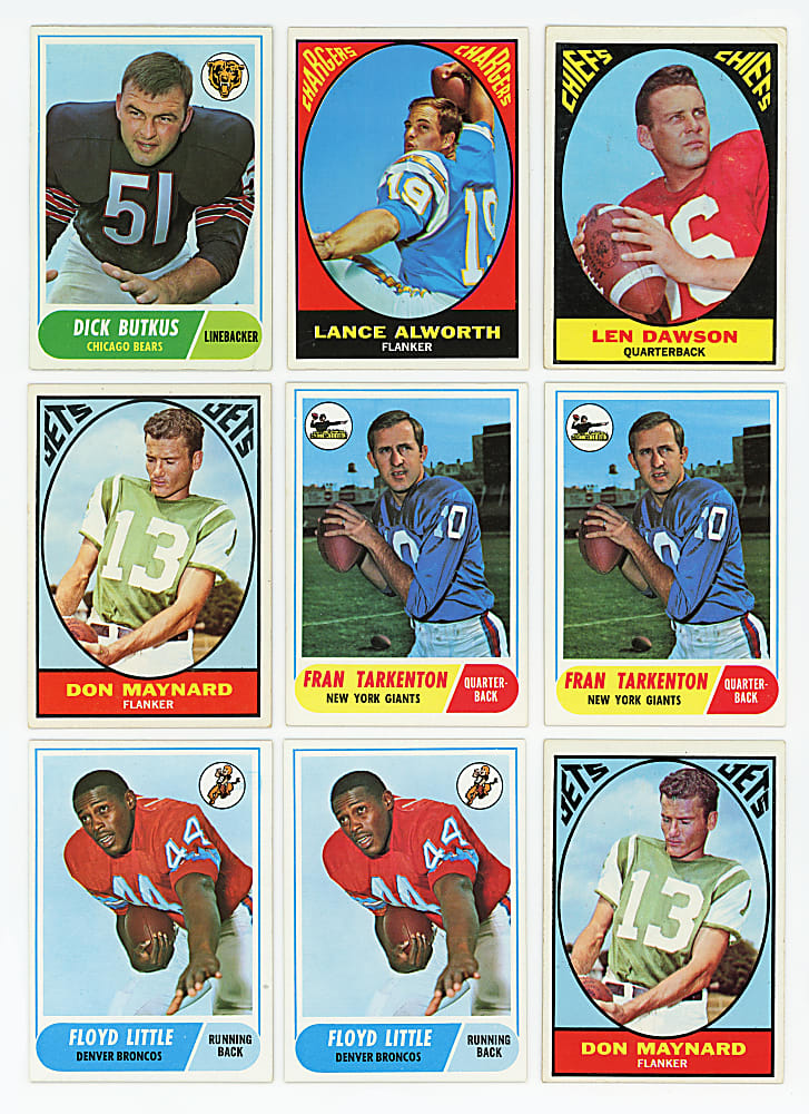 1964-1968 Topps Football Shoebox Collection (412) with 1967 Partial Set (102/132) & 1968 Near Set (191/219)
