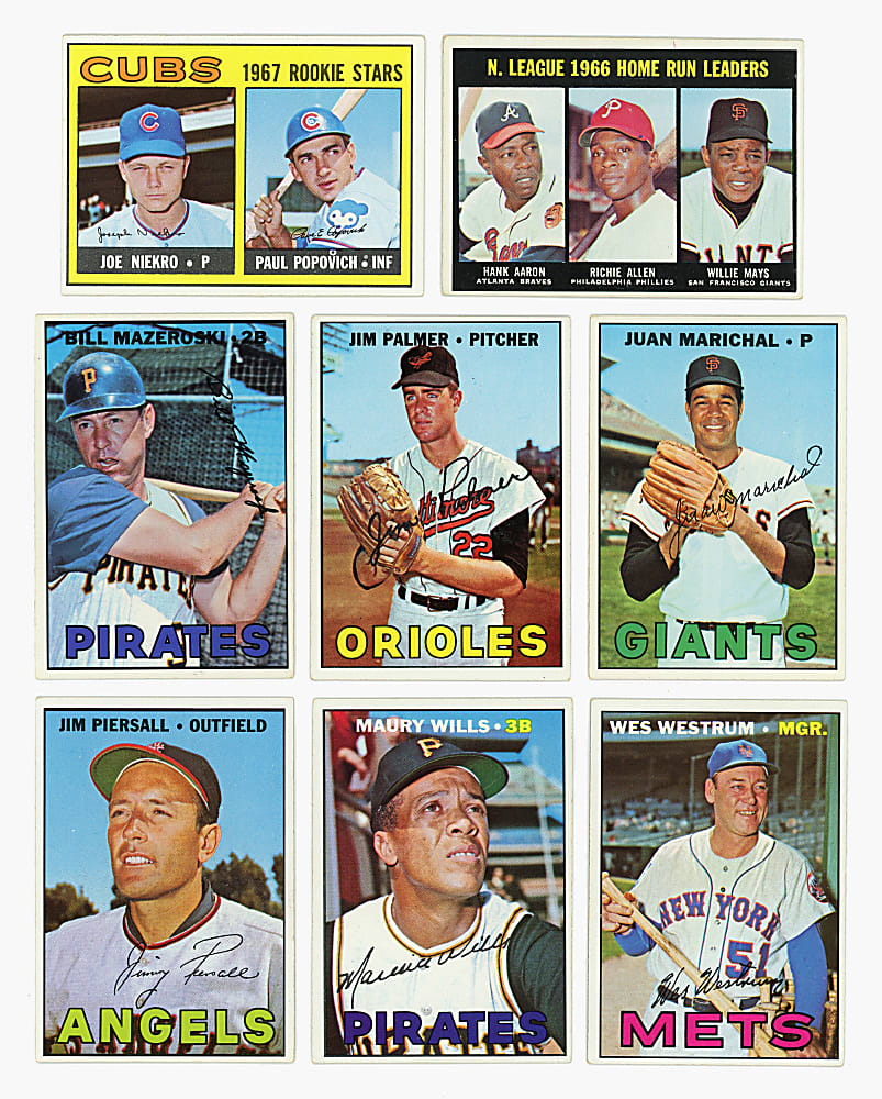 1967 Topps Baseball Partial Set (450/609) with (69) High Numbers & Near Pin-Ups Set (26/32)