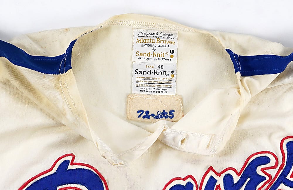 1972 Jim Nash Atlanta Braves Game-Used Home Jersey - First Year Pullover Style with Phil Wood LOA