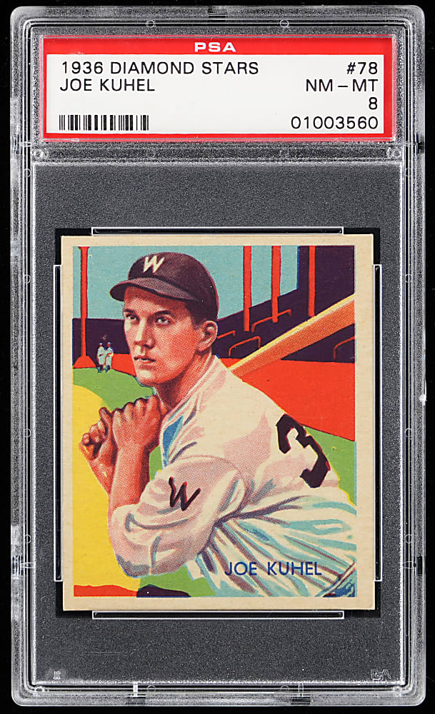 1934-1936 Diamond Stars #78 Joe Kuhel PSA NM-MT 8