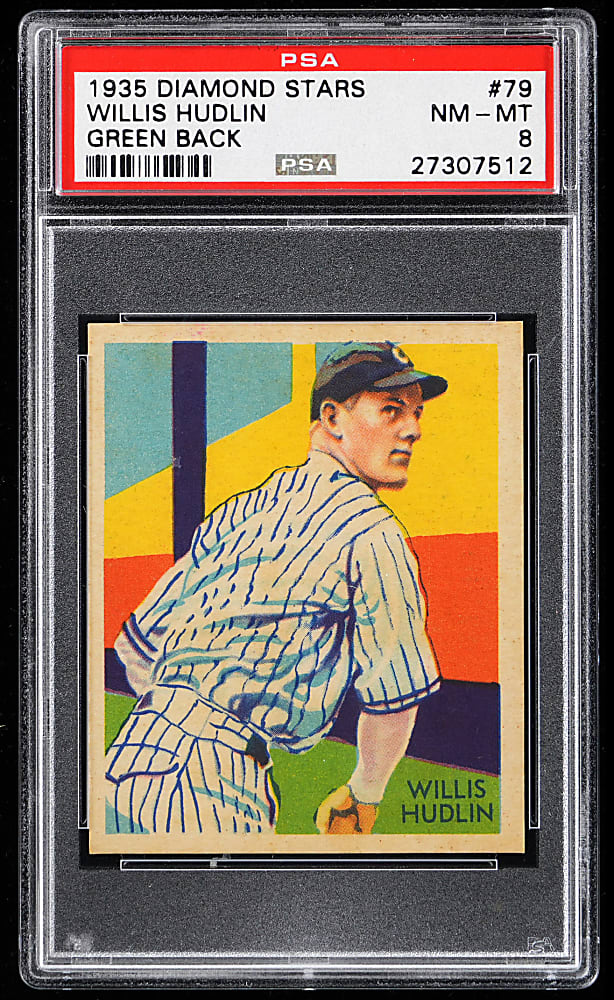 1934-1936 Diamond Stars #79 Willis Hudlin PSA NM-MT 8 - Only 4 Higher