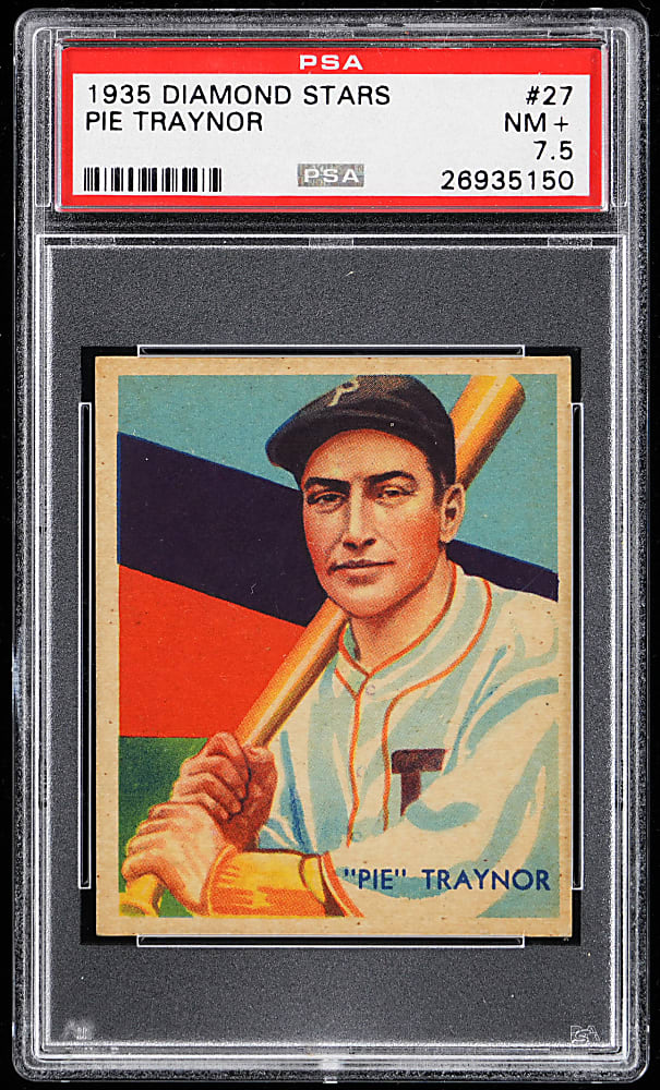 1934-1936 Diamond Stars #27 Pie Traynor PSA NM+ 7.5