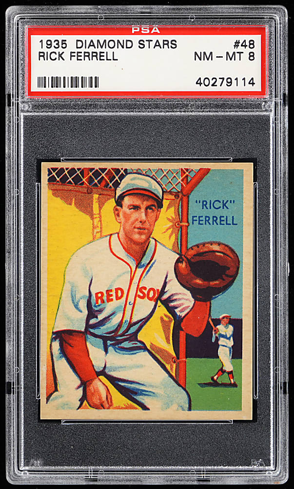 1934-1936 Diamond Stars #48 Rick Ferrell PSA NM-MT 8 - Only 4 Higher